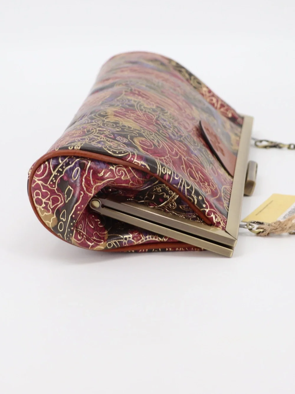 New Patricia Nash Athena Leather Convertible Shoulder Bag Clutch Paisley